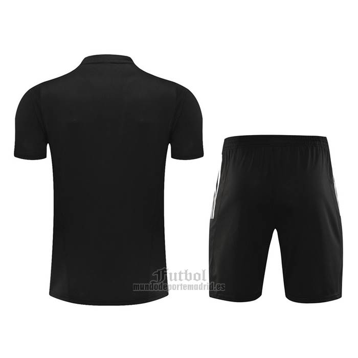 Chandal del Real Madrid Manga Corta 2023-2024 Negro - Pantalon Corto
